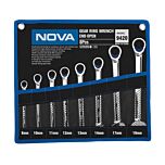 ست 8 عددی آچار یک سر تخت و یک سر رینگ جغجغه نووا مدل 9420