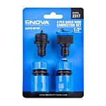 ست کوپلینگ شلنگ آب 1/2 اینچ اتوماتیک 4 عددی نووا مدل 2317