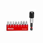 ست 9 عددی سری پیچ گوشتی و رابط رونیکس مدل RH-5454