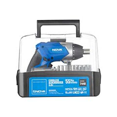 کیت 55 پارچه پیچ گوشتی شارژی تاشو 3.6 ولت نووا مدل 7440