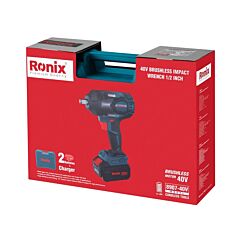 بکس شارژی 1/2 اینچ براشلس 40 ولت رونیکس مدل 8907-40V