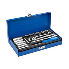 جعبه بکس 1/4 اینچ 23 پارچه نووا مدل 7302