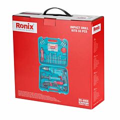 کیت دریل چکشی 750 وات 33 پارچه رونیکس مدل RS-0008