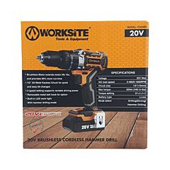 دریل شارژی چکشی براشلس 20 ولت ورک سایت مدل CD336H