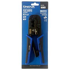 انبر سوکت زن تلفن و شبکه دسته جغجغه ای نووا مدل 8069