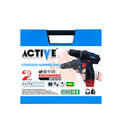 دریل پیچ گوشتی چکشی شارژی 12 ولت اکتیو مدل AC-3222BM