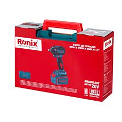 بکس شارژی 1/2 اینچ براشلس 20 ولت رونیکس مدل 8672