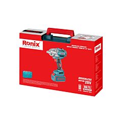 بکس شارژی 3/4 و 1/2 اینچ براشلس 20 ولت رونیکس مدل 8675