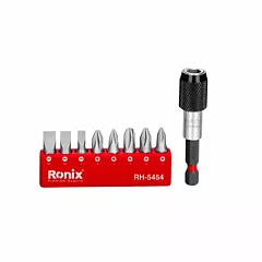 ست 9 عددی سری پیچ گوشتی و رابط رونیکس مدل RH-5454